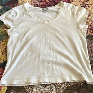 Chico's Classic White V-Neck Tee
